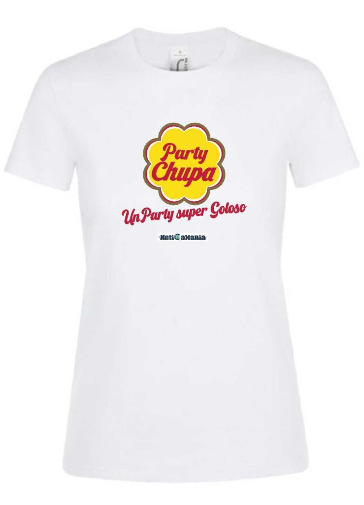 la maglietta con logo party chupa